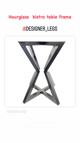 Hourglass Bistro / Pub / Restaurant Table Frame - Centre Piece - 71cm / 28” high.
