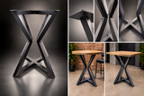 Hourglass Steel Dining Table Frame