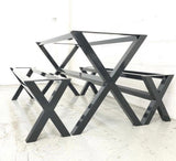 X leg bench frame - 400mm high x 300mm wide x various lengths (Copy)