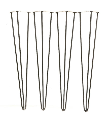 Hairpin Legs 3 prong - Set of 4 - Lengths available 4"- 34"
